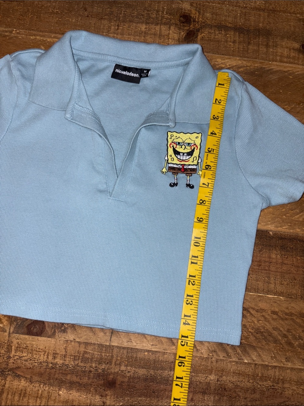 Nickelodeon Ribbed Polo 🍍 SpongeBob 🧽 Crop Top - Picture 5 of 6